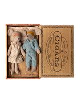 Harrods Maileg Mum and Dad Mice Bedtime Cigarbox Toy Set (21cm)- Buy online at McGrocer