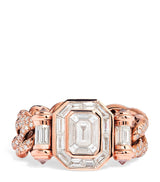 Harrods SHAY Rose Gold and Diamond Pavé Link Ring- Buy online at McGrocer