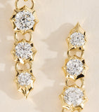 Jade Trau yellow gold diamond drop earrings, imported from the UK