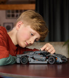 LEGO Technic Koenigsegg Jesko Absolut grey hypercar model, UK version