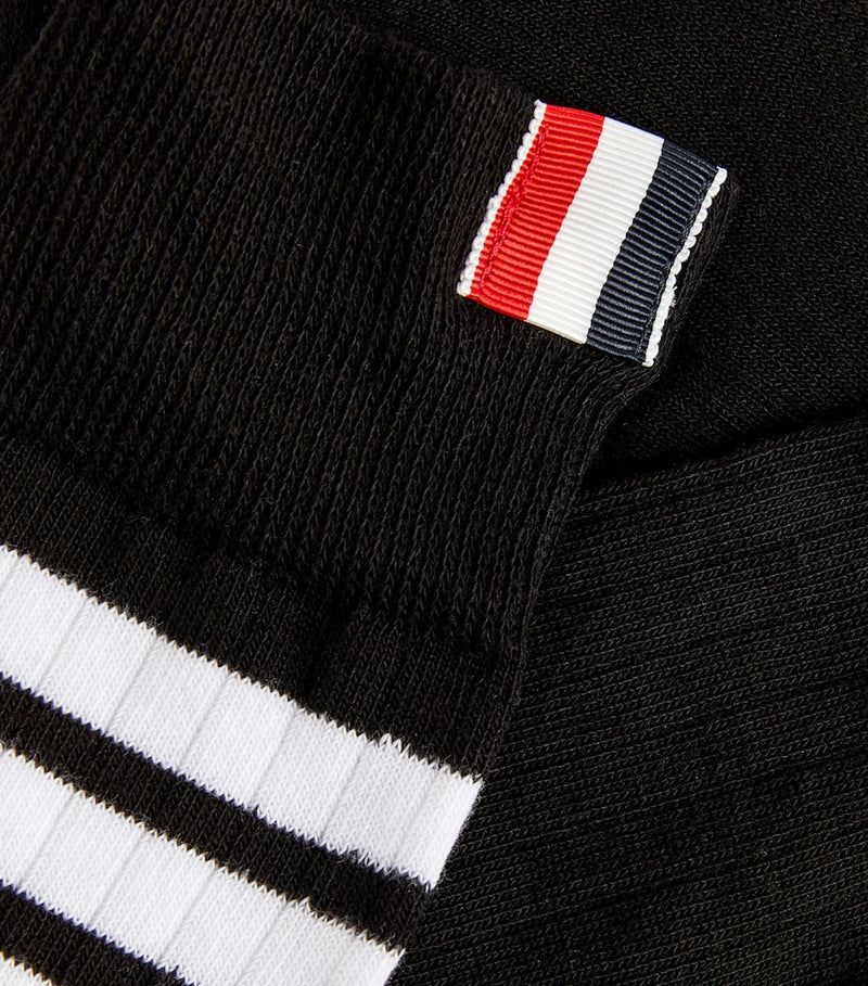 Thom Browne striped athletic mid-calf socks, imported from the UK