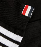 Thom Browne striped athletic mid-calf socks, imported from the UK