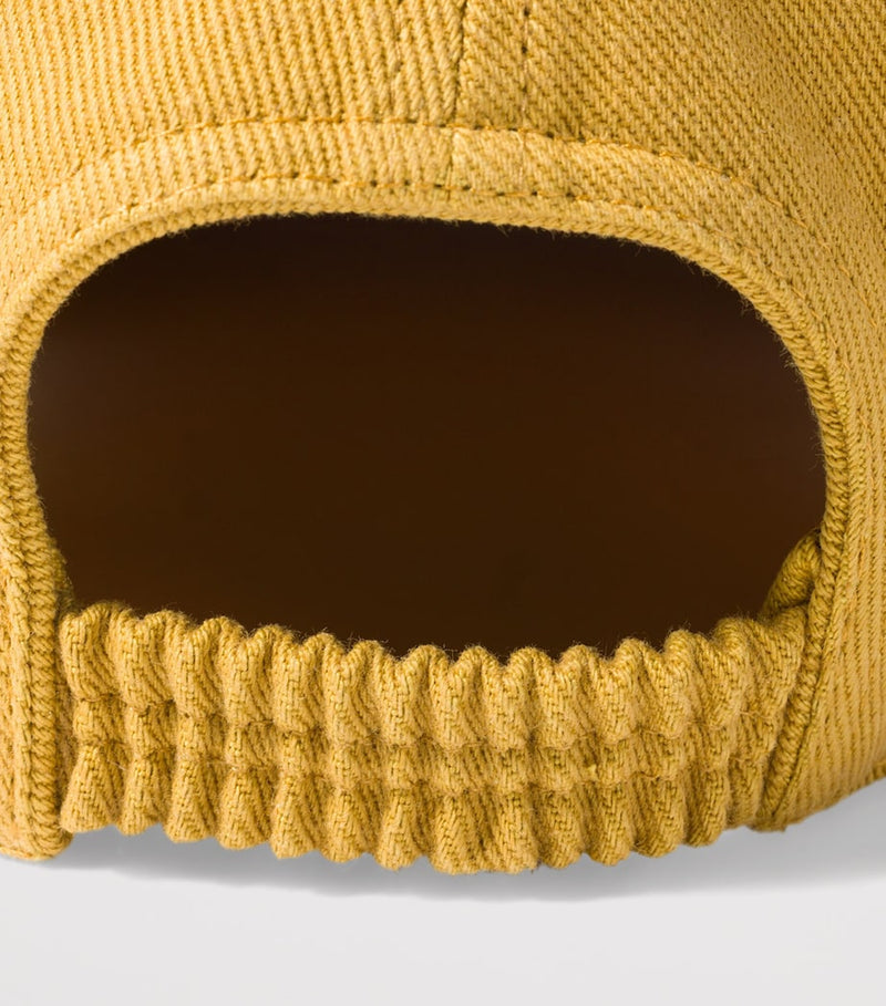 Miu Miu drill baseball cap with embroidered logo (British brand)
