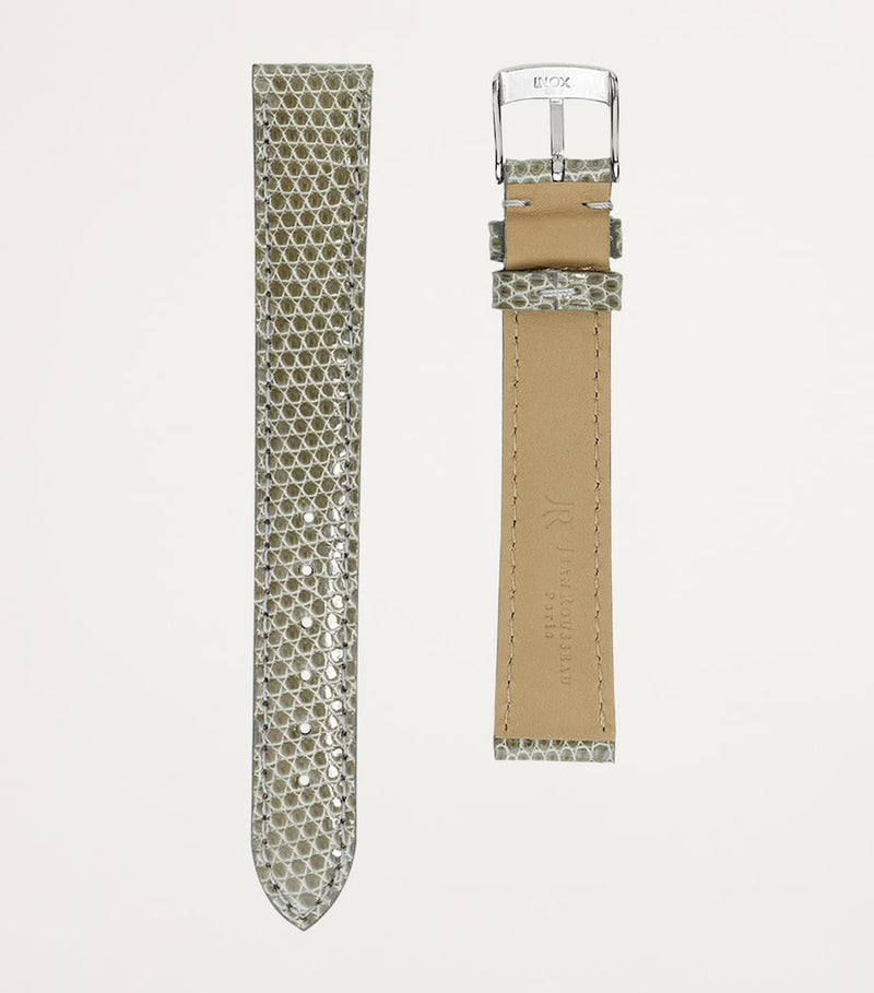 Jean Rousseau classic leather lizard-pattern watch strap 16mm (British brand)