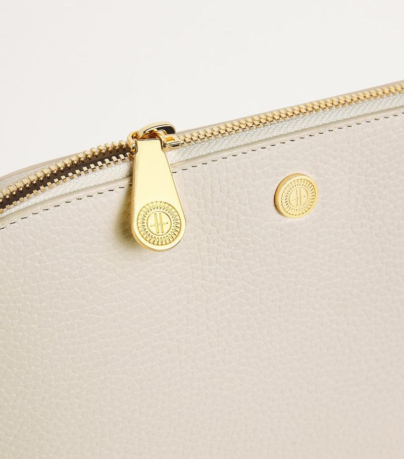 Harrods large pebbled leather cosmetics bag (British brand)