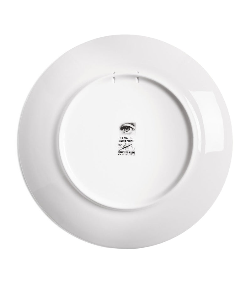 Fornasetti Tema e Variazioni No. 92 wall plate 26cm, imported from the UK
