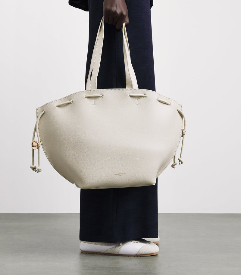 Claudie Pierlot Alban grained leather tote bag, UK version