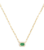 SHAY Mini Me necklace emerald diamond 0.5cm - British product