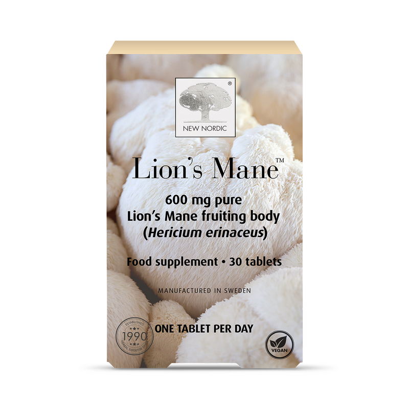 New Nordic Lion's Mane supplement 30 tablets (British brand)