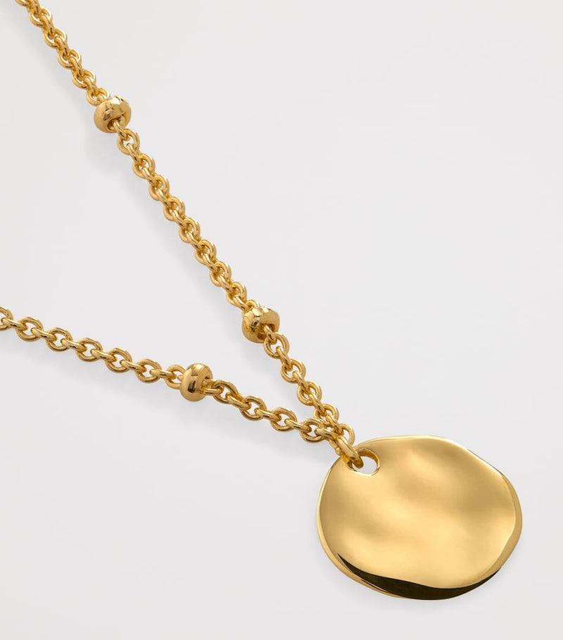 Monica Vinader gold vermeil disc chain necklace - British product