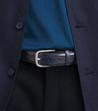 Elliot Rhodes leather Jolson belt with textured design (British brand)