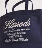 Harrods small embroidered logo tote bag, UK version