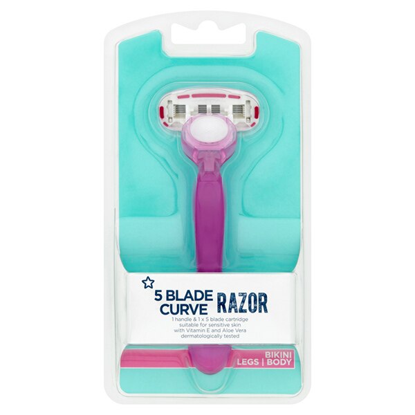 Superdrug Curve 5 Blade System Razor GOODS Superdrug