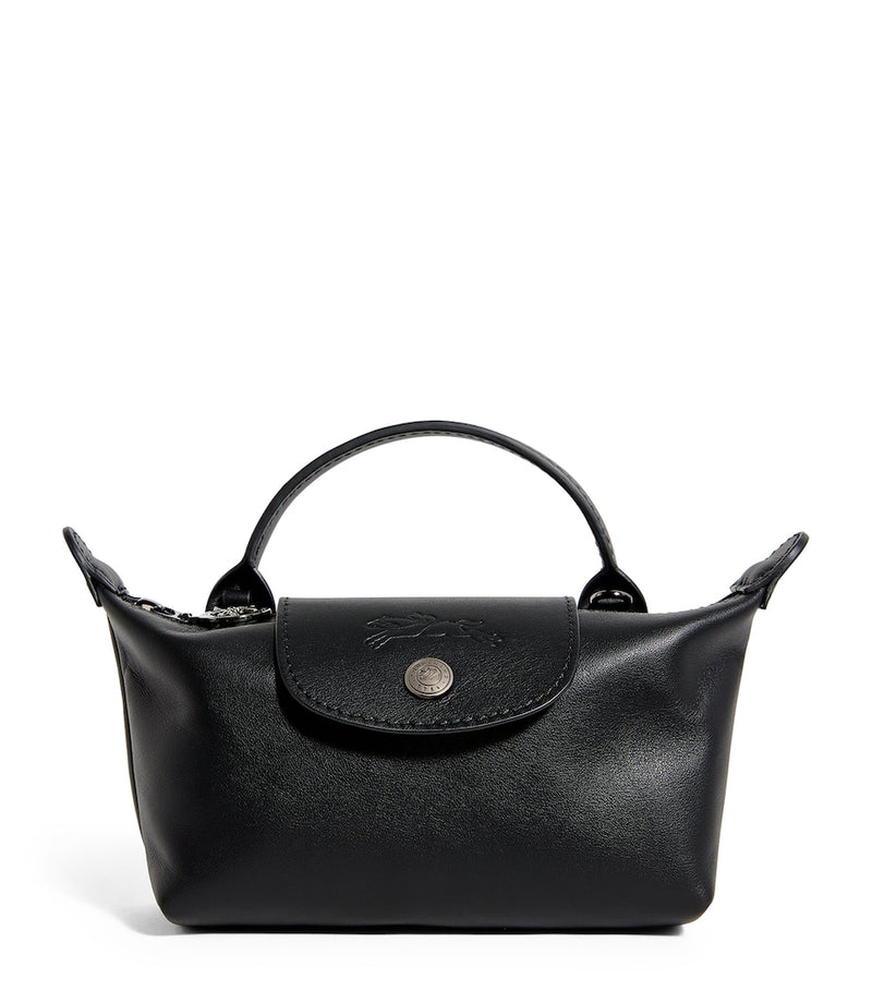 Longchamp Le Pliage Xtra leather pouch extra-small, imported from the UK
