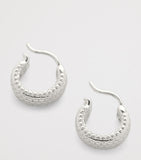 Monica Vinader Heirloom huggie earrings sterling silver, UK version