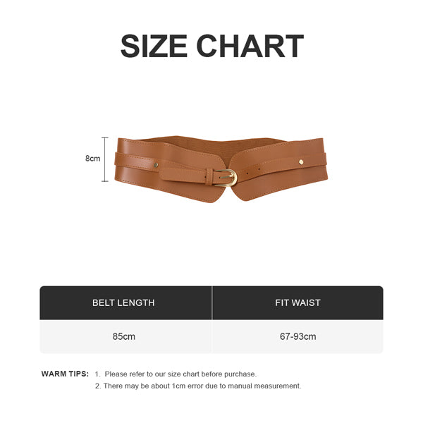 Livingandhome wide waist belt with pin buckle (British brand)