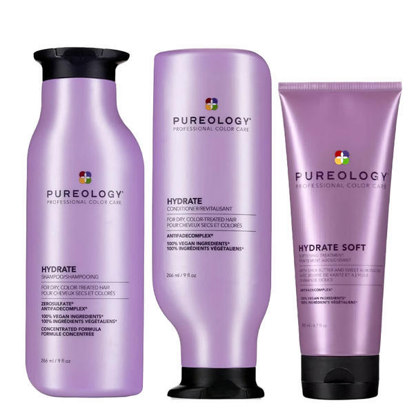 Pureology Hydrate Pack shampoo conditioner treatment, UK version