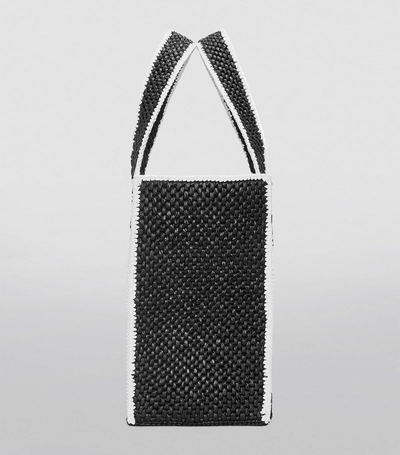 LOEWE Font woven raffia tote bag large (British brand)