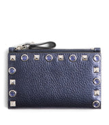 Harrods Valentino Garavani Calfskin Embellished Coin and Card Holder- Buy online at McGrocer