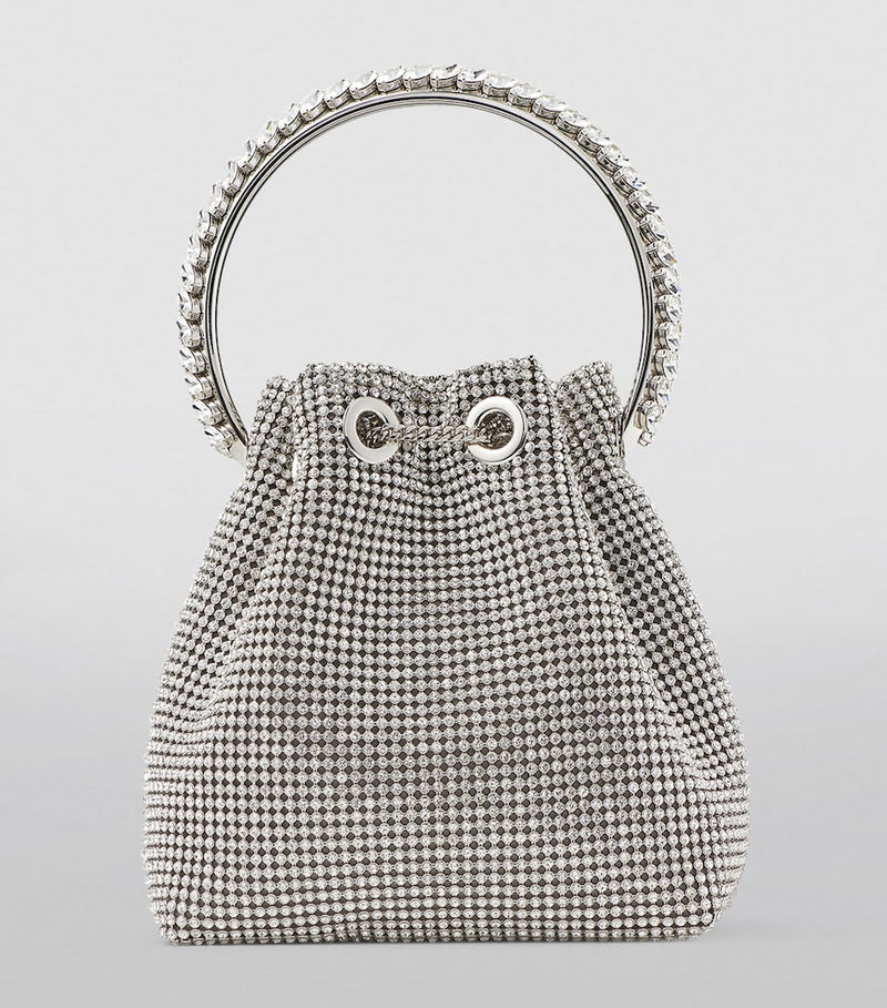 Jimmy Choo Bon Bon top-handle bag crystal handle, imported from the UK