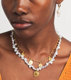 Hermina Athens hoop earrings gold-plated freshwater pearl - British product
