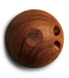 Marchanta Saman Wood gold-rim candle in wooden box - British product