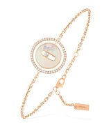Harrods Messika Lucky Move Pink Gold Diamond and Mother-of-Pearl Bracelet (0.18ct)- Buy online at McGrocer