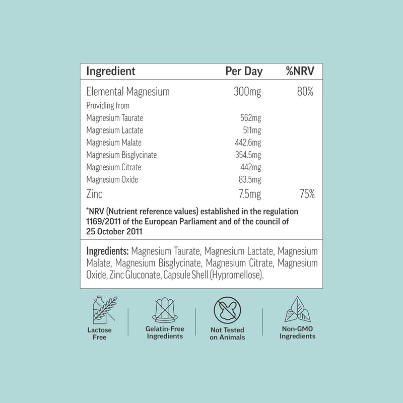Bionutrica Mag7 magnesium complex 120 capsules, UK version
