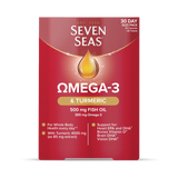 Holland & Barrett Seven Seas Omega-3 Fish Oil and Vitamin D with Turmeric Supplement, 30 Capsules and 30 Tablets- Buy online at McGrocer