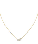 Harrods Messika My Twin Yellow Gold and Diamond Necklace (0.30ct)- Buy online at McGrocer