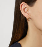 Chaumet rose gold hoop earrings with honeycomb design, UK version