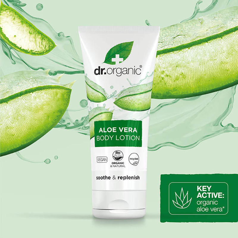 Dr Organic Aloe Vera Body Lotion 200ml, imported from the UK