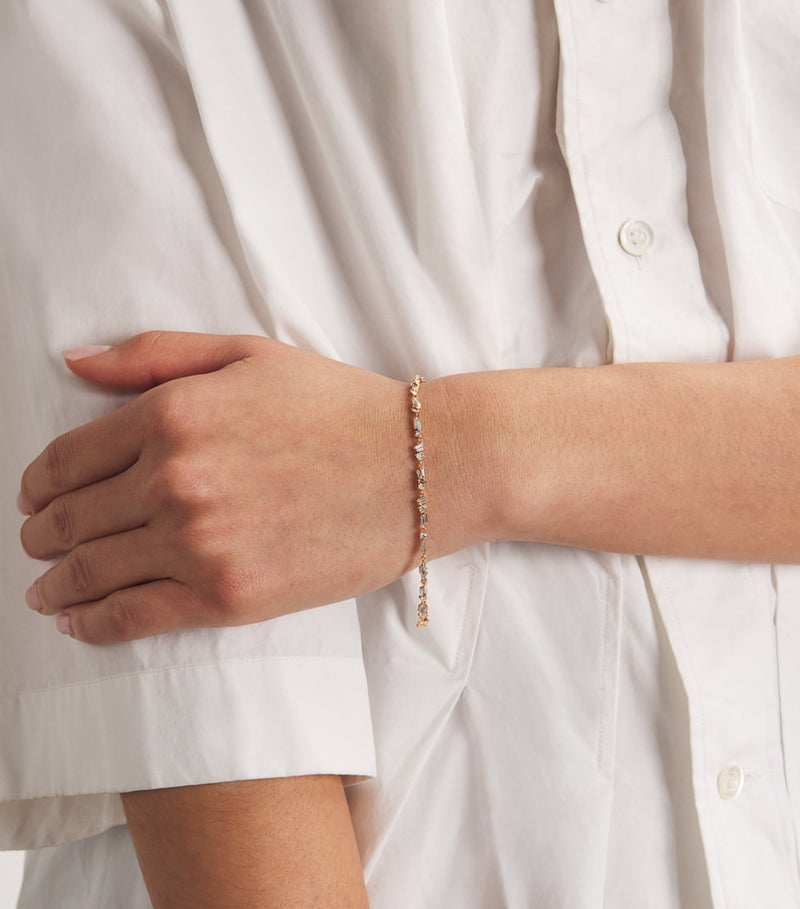 Suzanne Kalan rose gold diamond sparkler bracelet - British product
