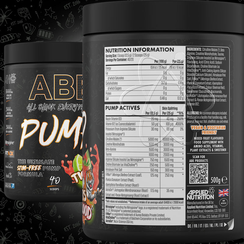 Applied Nutrition pre-workout powder Tigers Blood 500g - British product