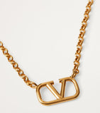 Valentino Garavani VLogo Necklace 18-karat gold-plated, UK version