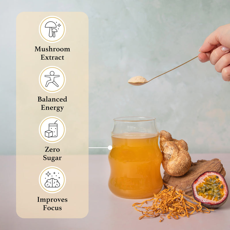 Jade & Joy Focus & Energy Nootropic Blend Mango & Passionfruit 150g - British product