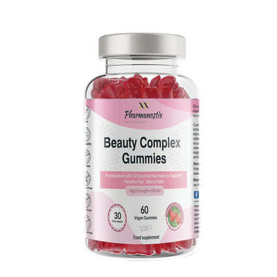 Superdrug Pharmanostix Beauty Complex Hair, Skin & Nails Gummies 60 Gummies- Buy online at McGrocer
