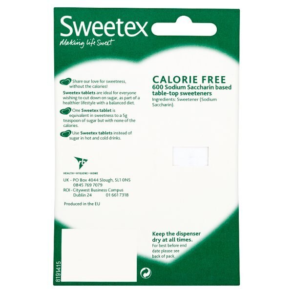 Sweetex Sweetener Calorie and Sugar Free Tablets 600s GOODS Superdrug