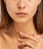 Persée Danaé single earring in yellow gold with diamond and sapphire (British brand)
