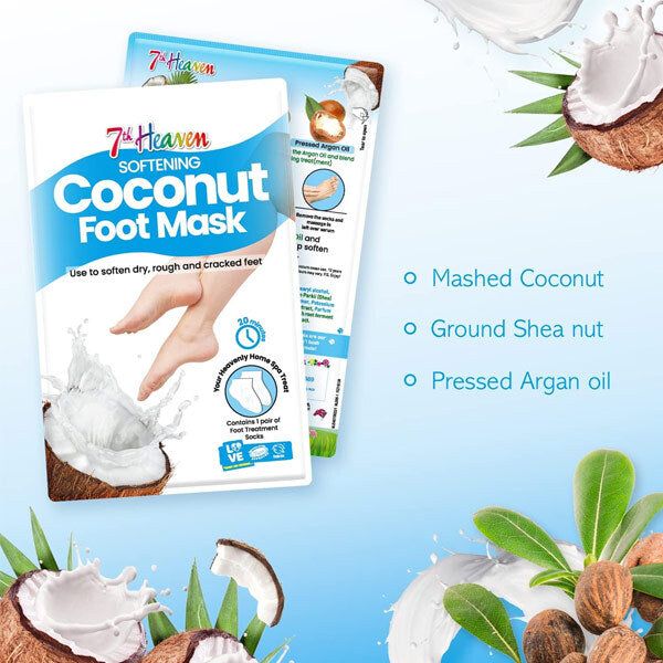 7th Heaven Coconut Foot Mask socks, UK version