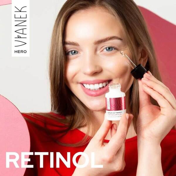 Vianek face serum with retinol 0.3% 30ml, imported from the UK