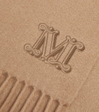 Max Mara cashmere scarf embroidered M monogram 206x28cm - British product