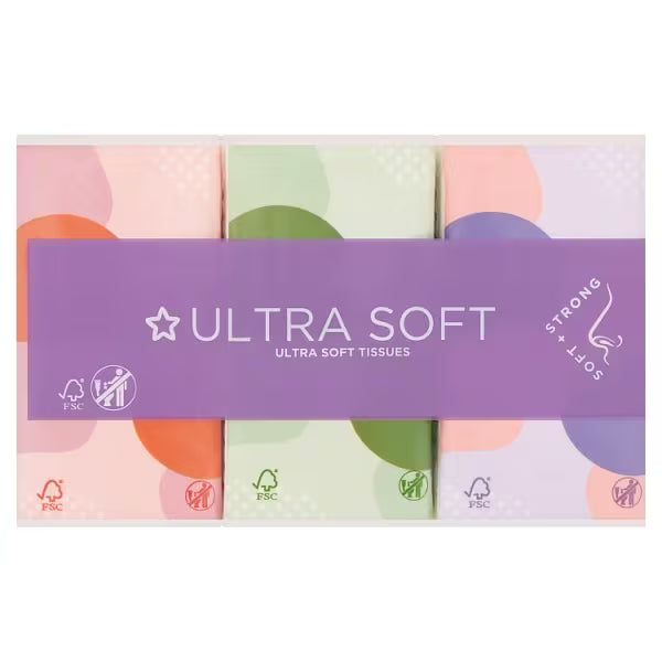 Superdrug Pocket Tissues Ultra Soft 6pk (British brand)