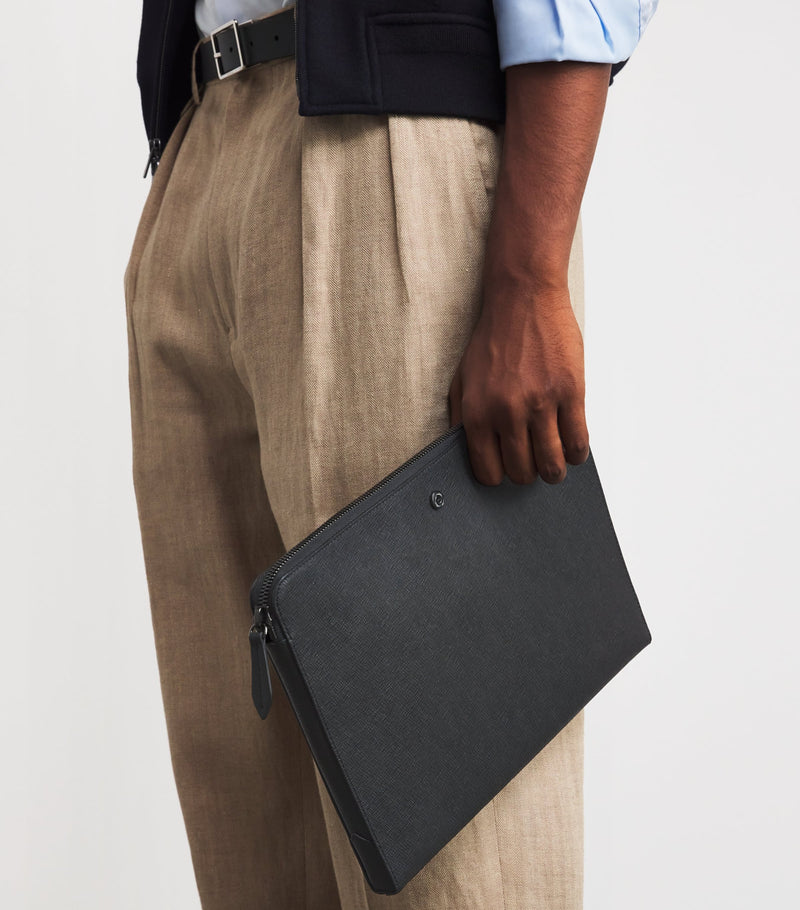 Harrods Saffiano leather laptop pouch, UK version
