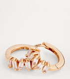 Suzanne Kalan rose gold diamond huggie earrings 12mm, imported from the UK