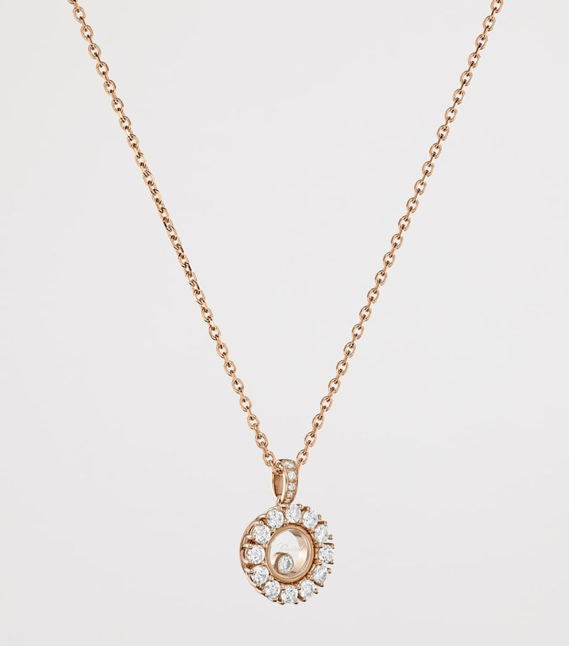 Chopard rose gold and diamond pendant necklace - British product