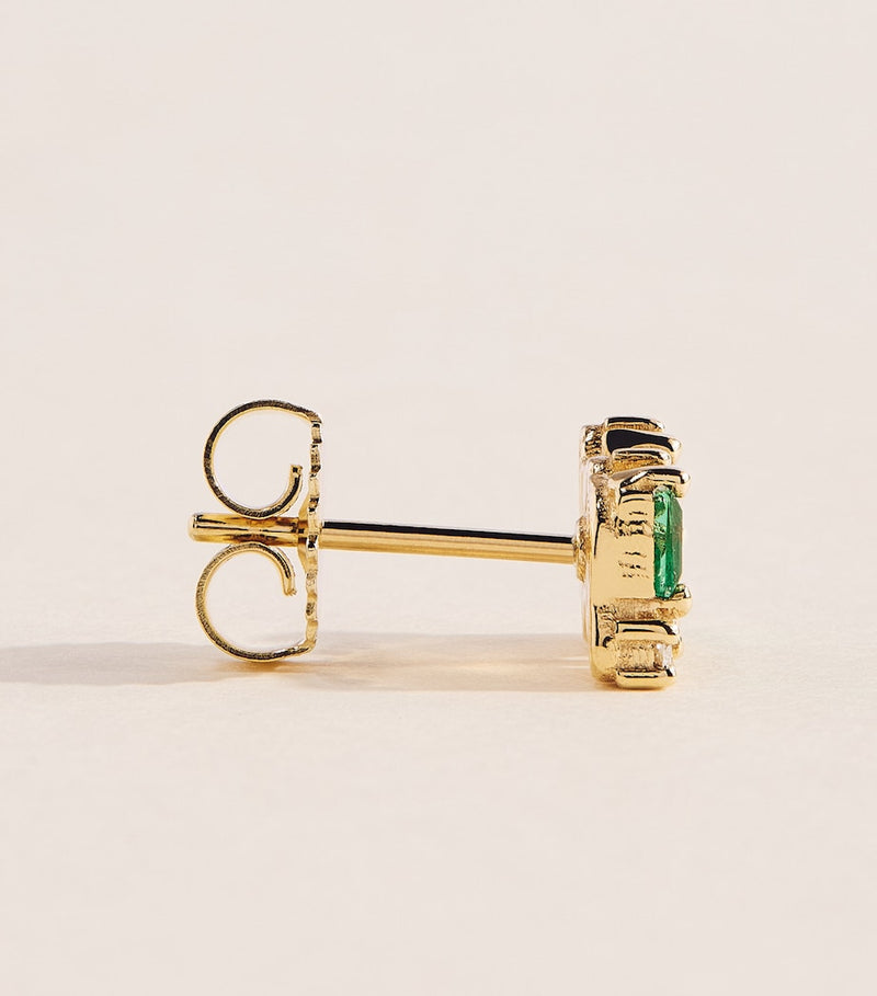 Suzanne Kalan yellow gold emerald and diamond earrings (British brand)