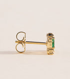 Suzanne Kalan yellow gold emerald and diamond earrings (British brand)