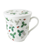 Wedgwood Wild Strawberry lidded mug (British brand)