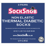 Sock Snob non-elastic thermal diabetic socks 3 pack (British brand)